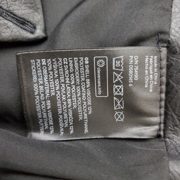 Black skirt, faux leather, embroidered - Picture 7 of 11